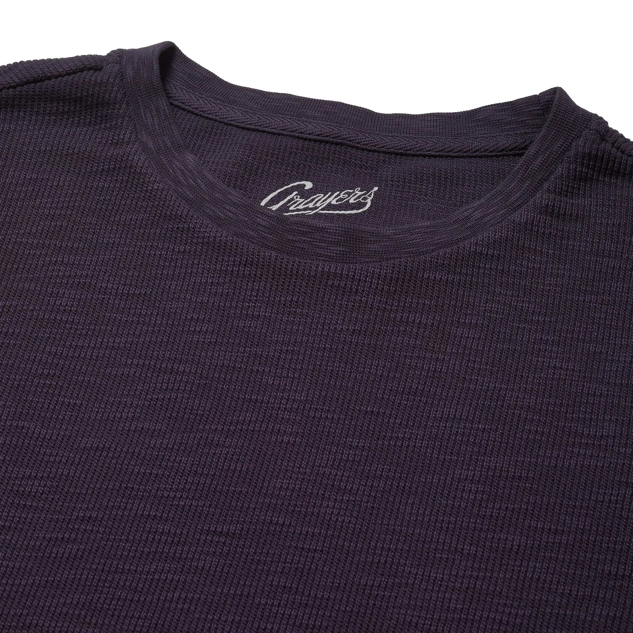 Clint Waffle Cotton Short Sleeve Crew - Blue Steel sold by Grayers product image thumbnail 2