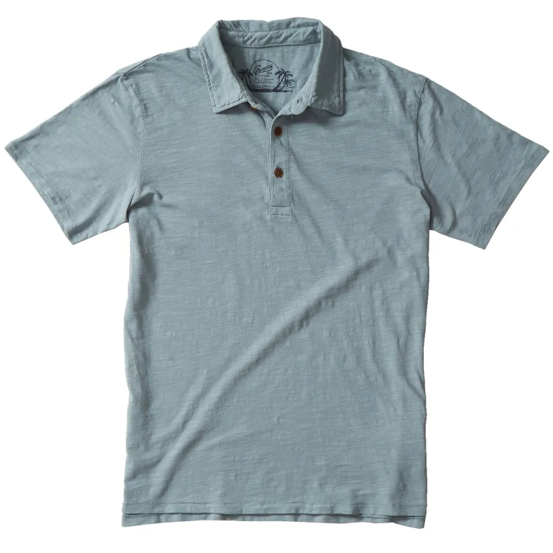 South Bay Slub Jersey Polo - Aquarelle made by Grayers