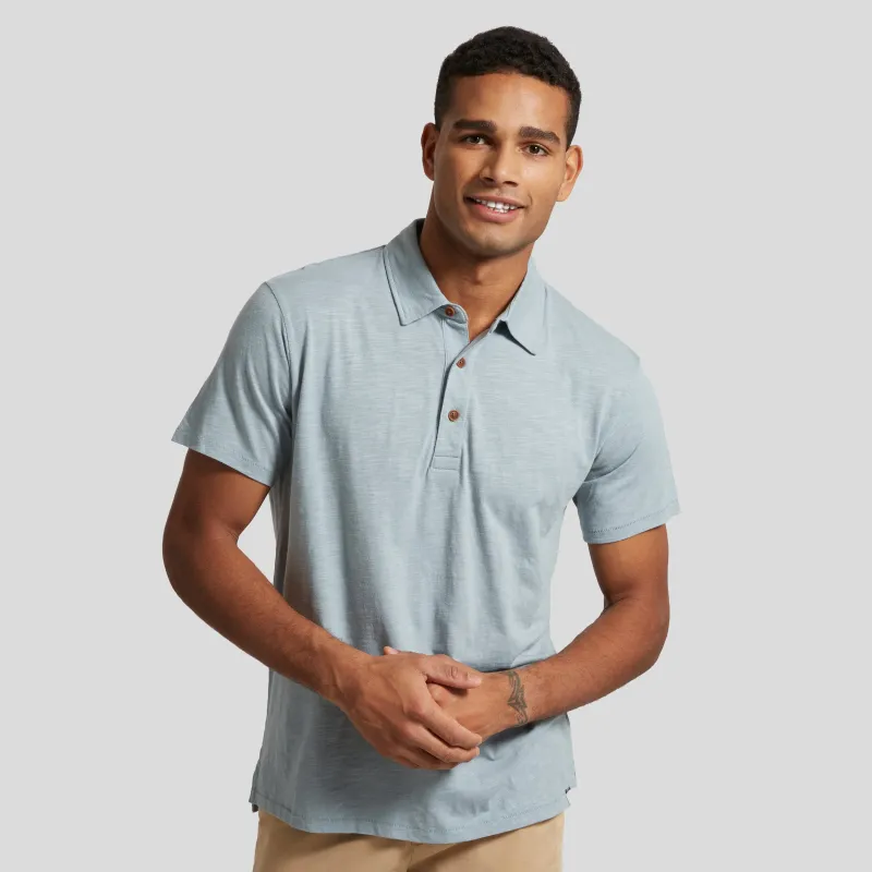 South Bay Slub Jersey Polo - Abyss made by Grayers