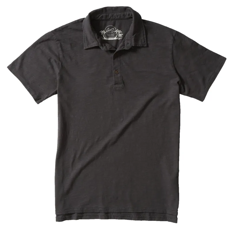South Bay Slub Jersey Polo - Forged Iron made by Grayers