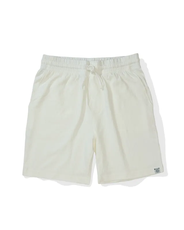 Moderno Jersey Seersucker Shorts - Cream made by Grayers