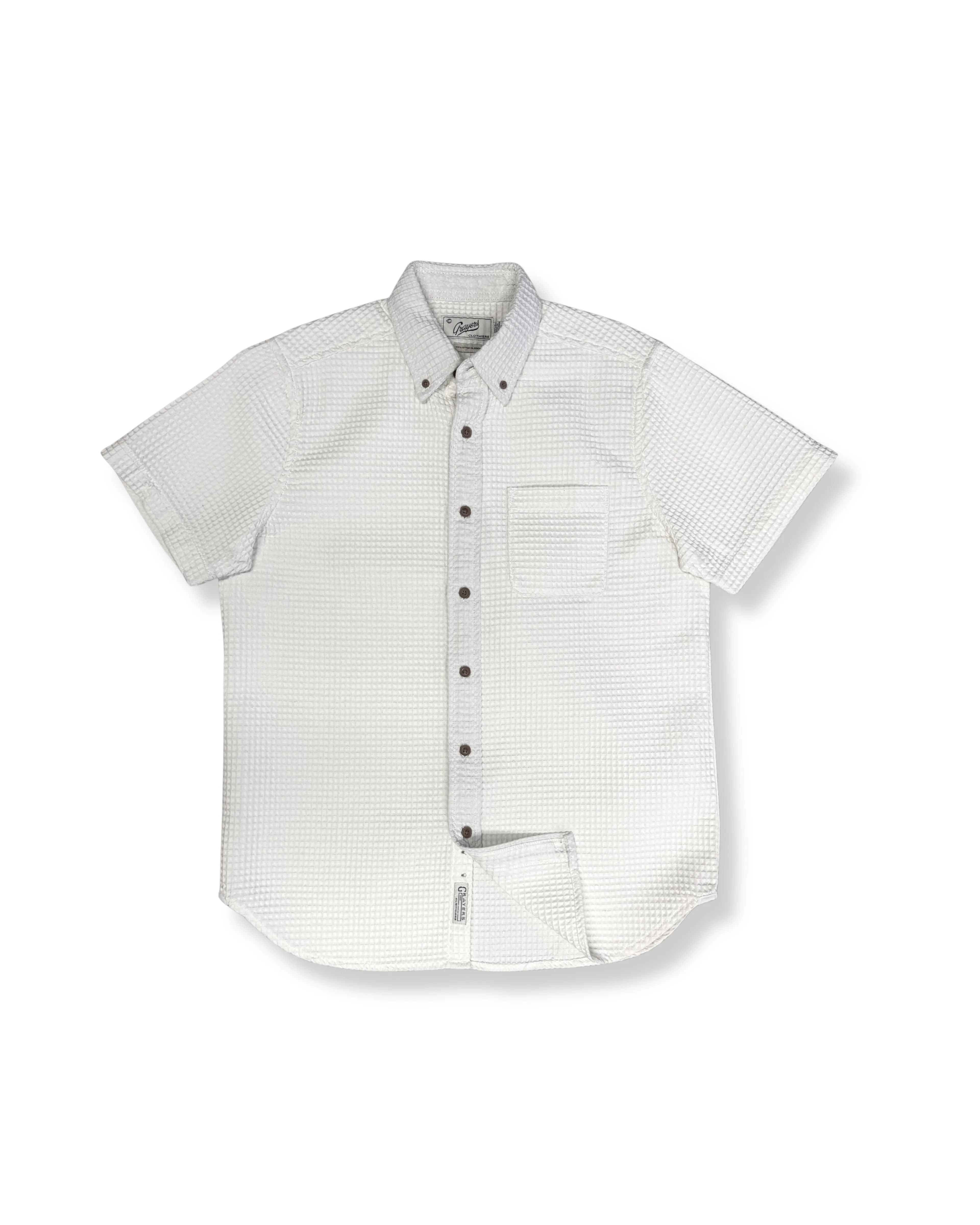 Cotton SS Shirt SMP - White sold by Grayers