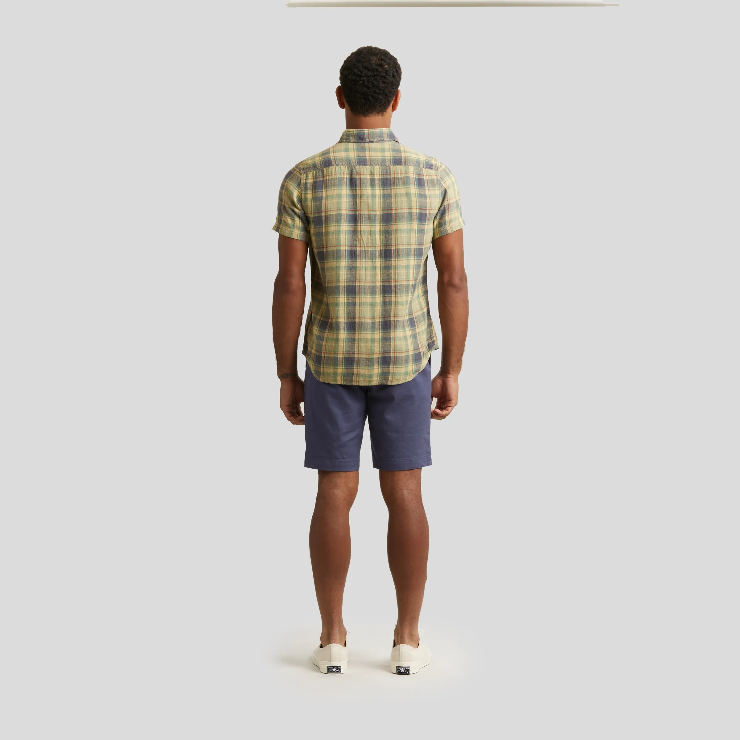 Blair Cotton Linen Loose Weave Shirt - New Wheat Plaid (Final Sale)* sold by Grayers product image thumbnail 4