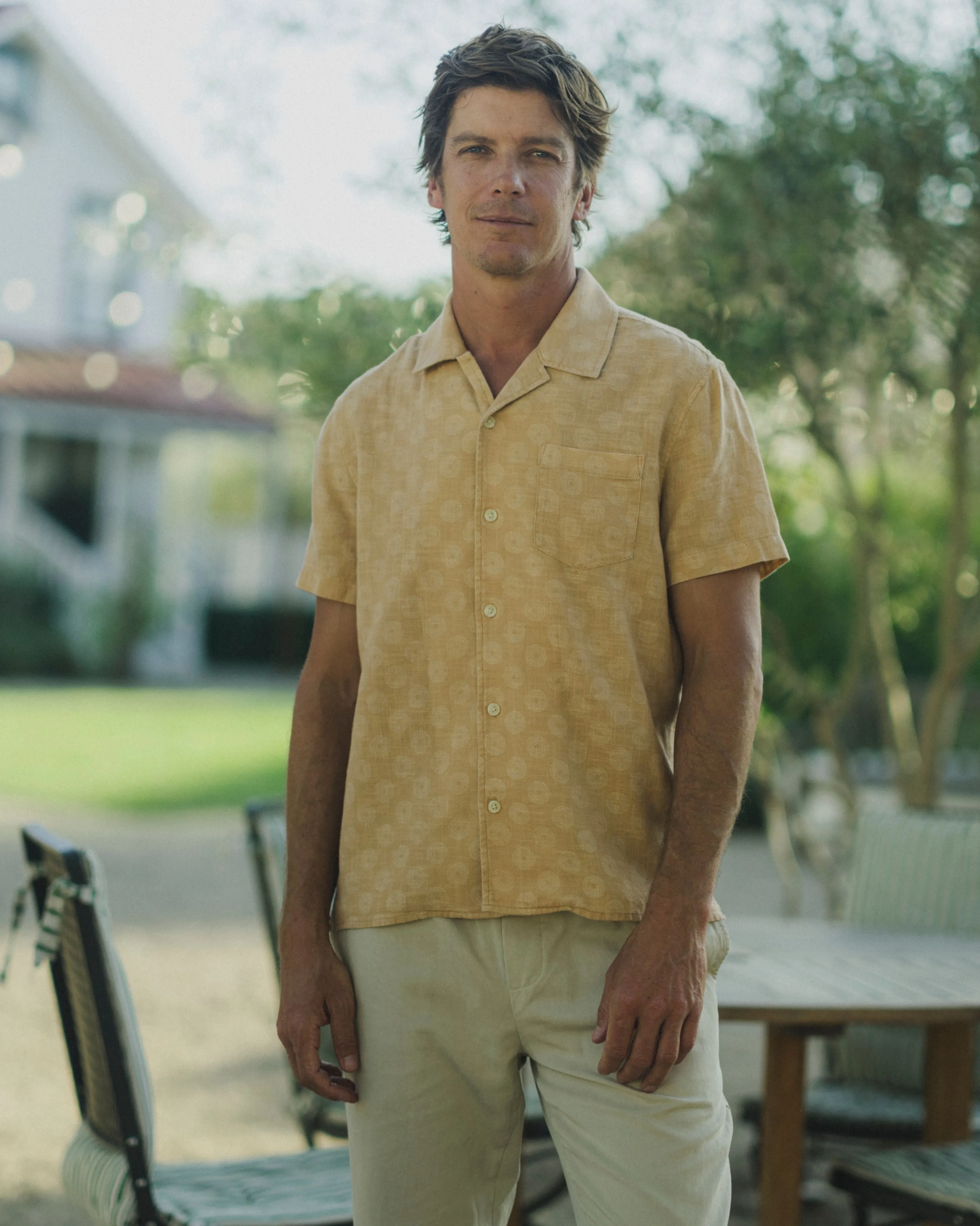 Cottage Loom Printed Camp Shirt - Terracotta Geo sold by Grayers product image thumbnail 2