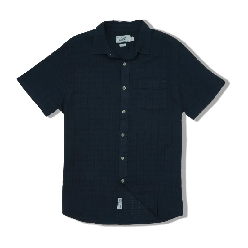 Bamboo Dobby Short Sleeve Shirt - Blue Wing Teal made by Grayers