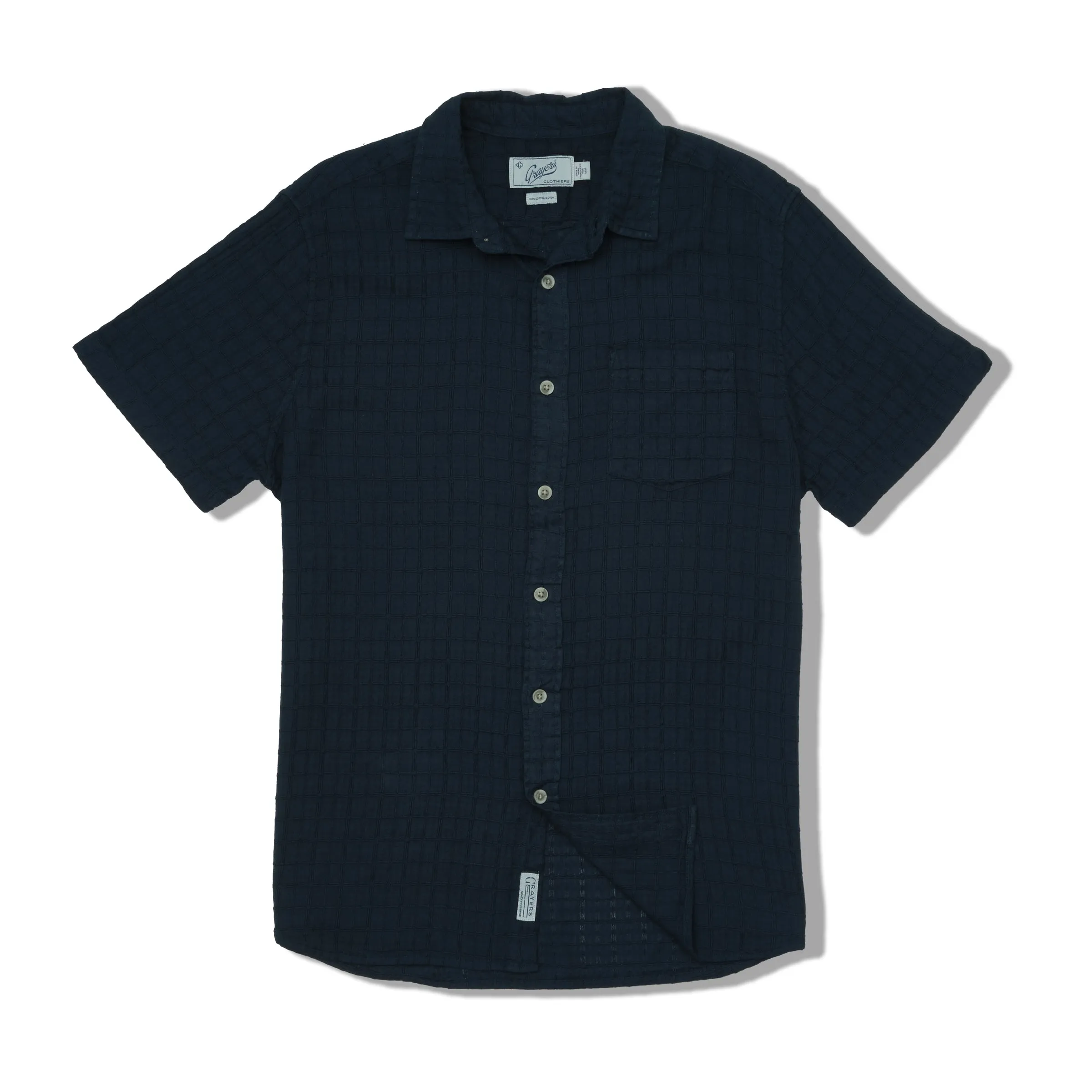 Bamboo Dobby Short Sleeve Shirt - Blue Wing Teal sold by Grayers