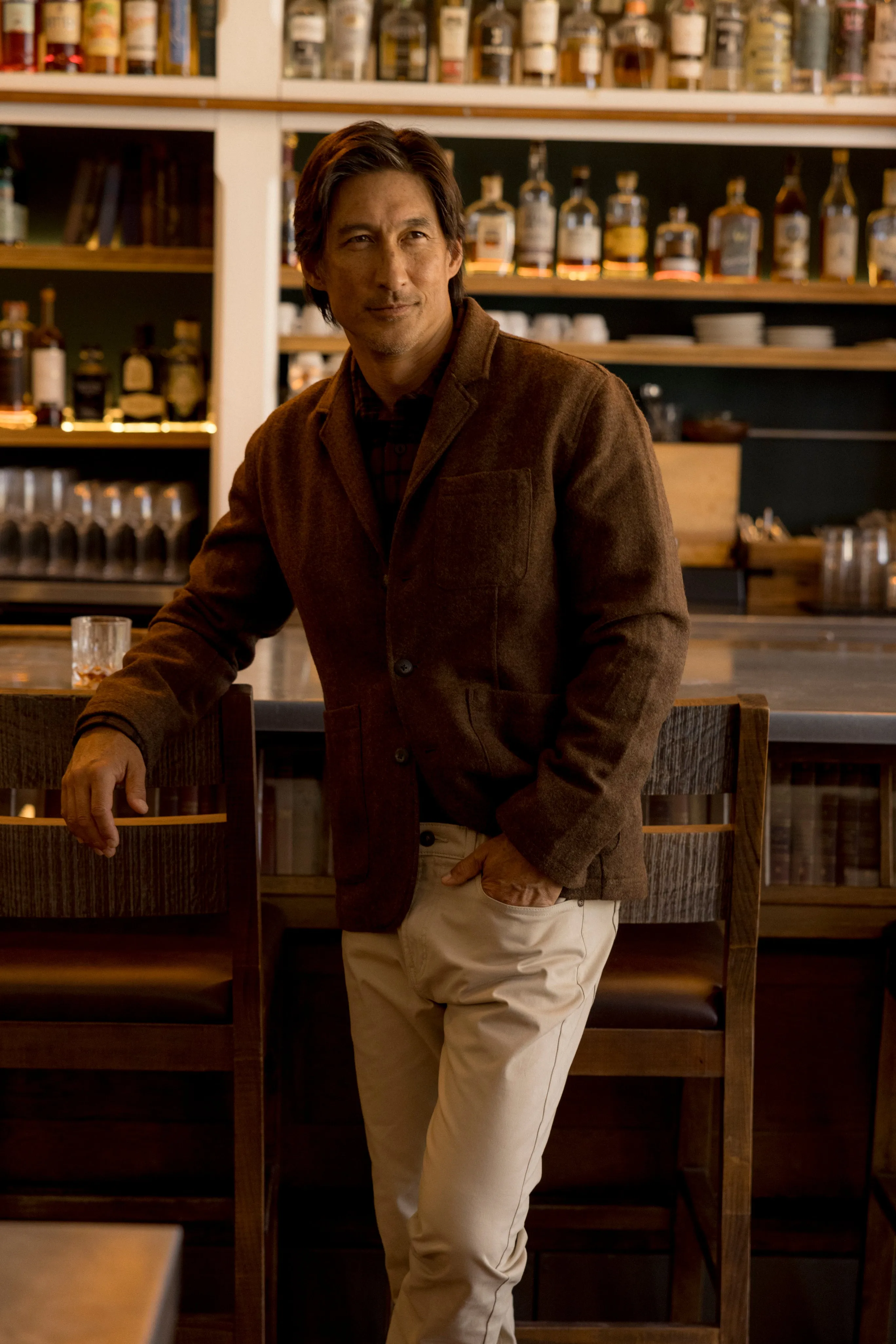 Swire Wool Blazer - Chestnut sold by Grayers