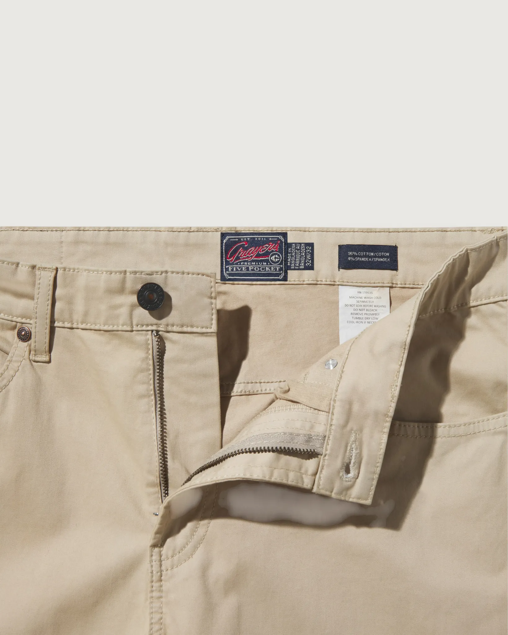 Alternative Stretch Slim Fit 5 Pocket - Pebble sold by Grayers product image thumbnail 2