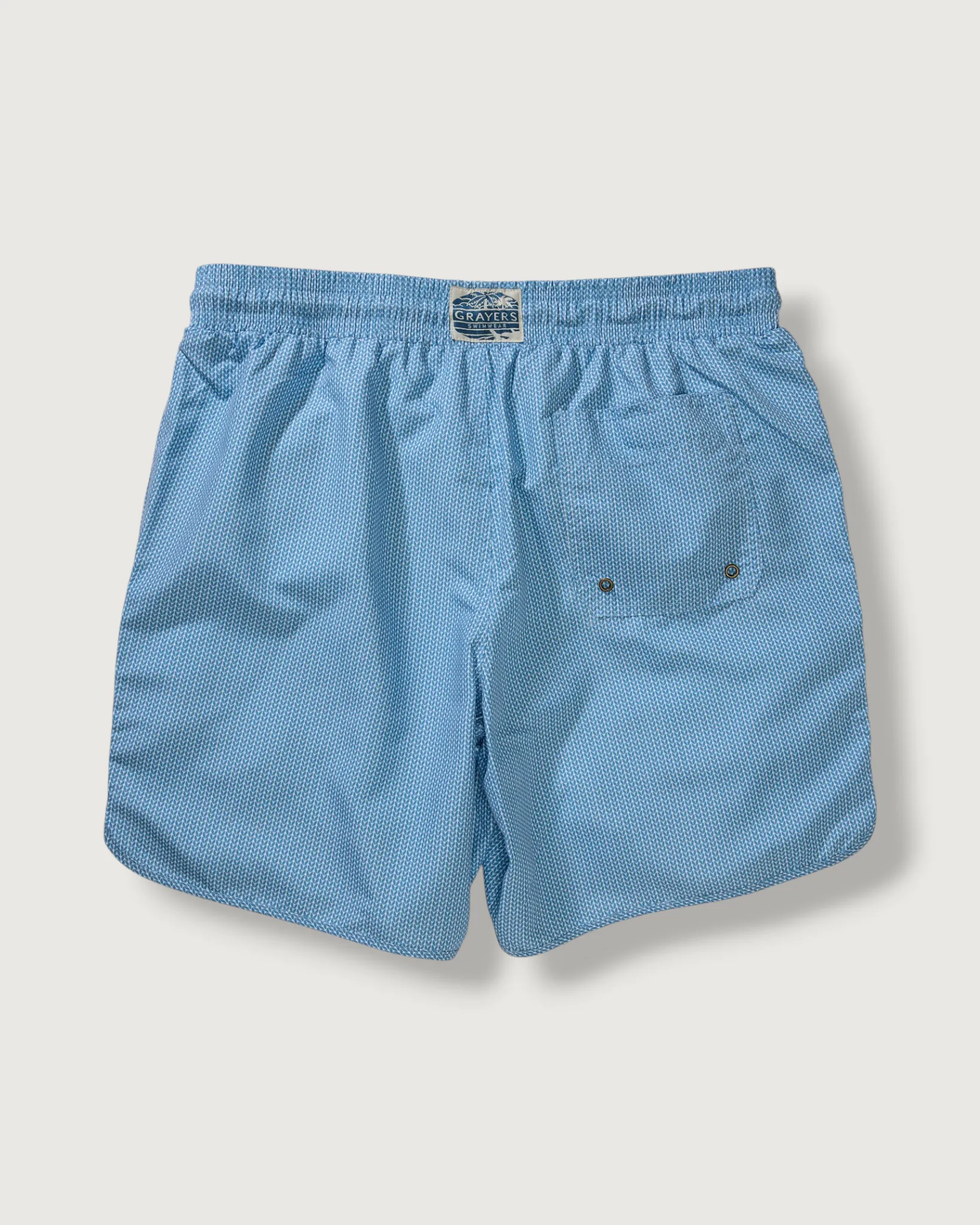 Eco Swim Trunk 7" - Blue Small Leaves sold by Grayers product image thumbnail 2