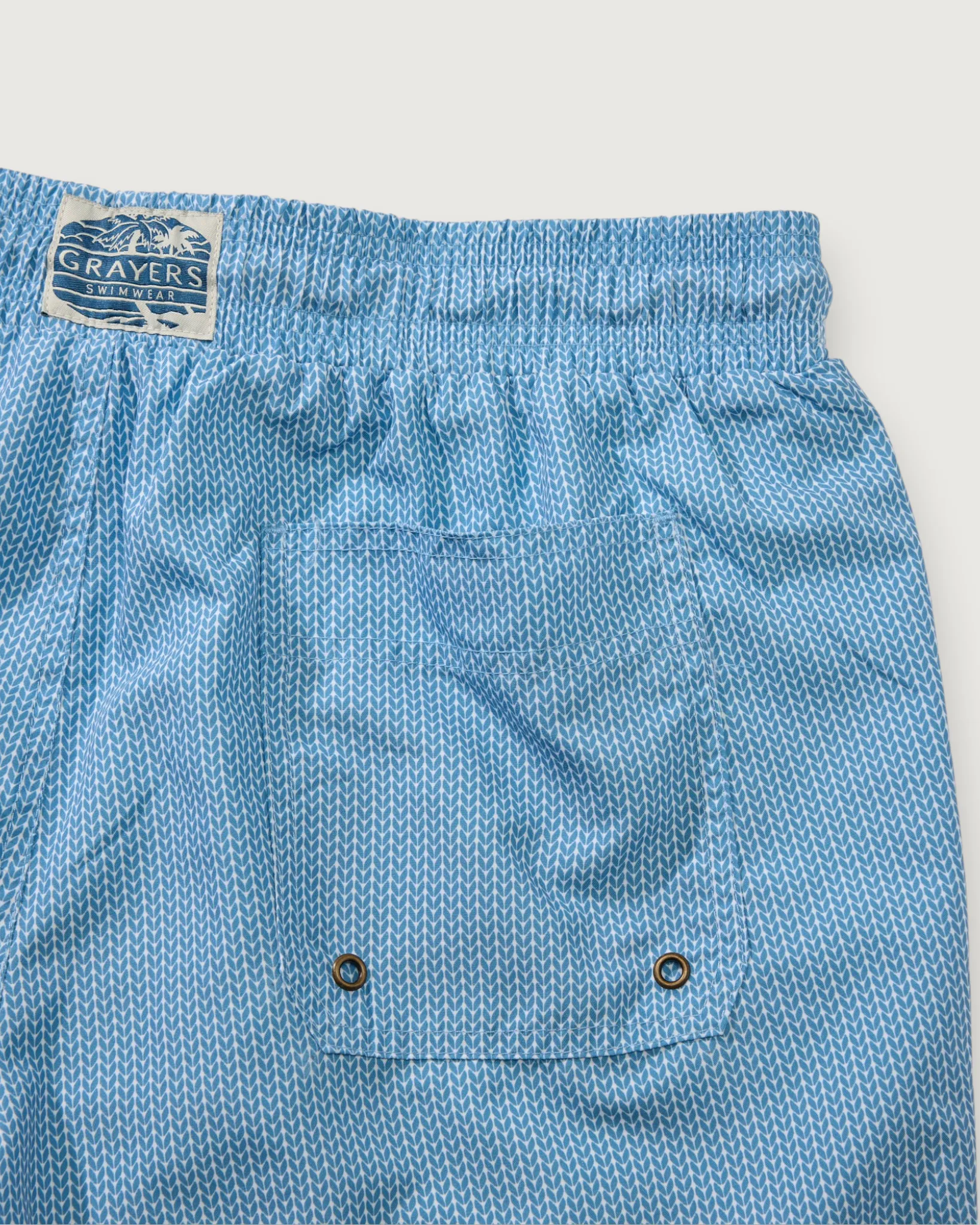 Eco Swim Trunk 7" - Blue Small Leaves sold by Grayers product image thumbnail 3