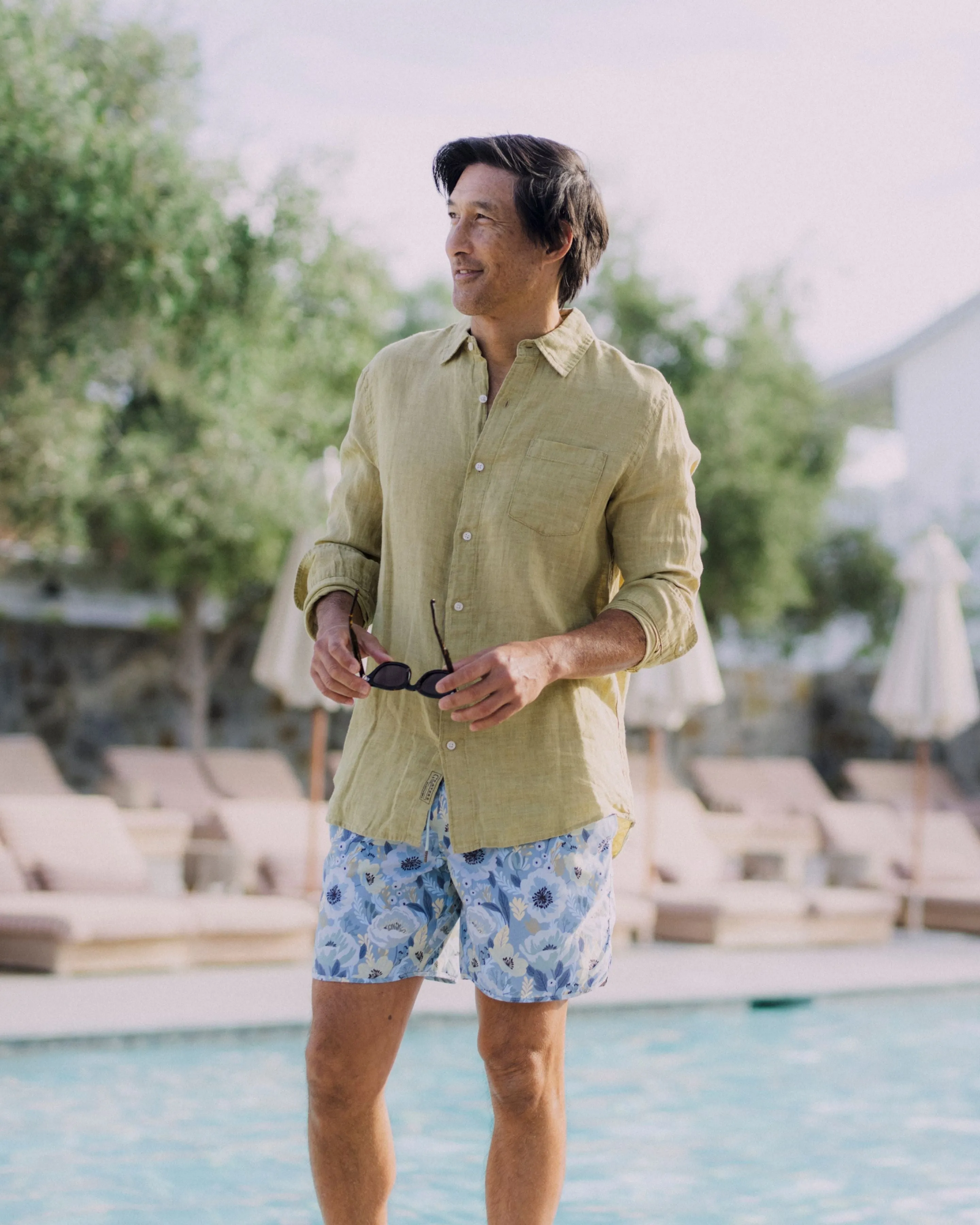 Eco Swim Trunk 7" - Blue Floral sold by Grayers product image thumbnail 2