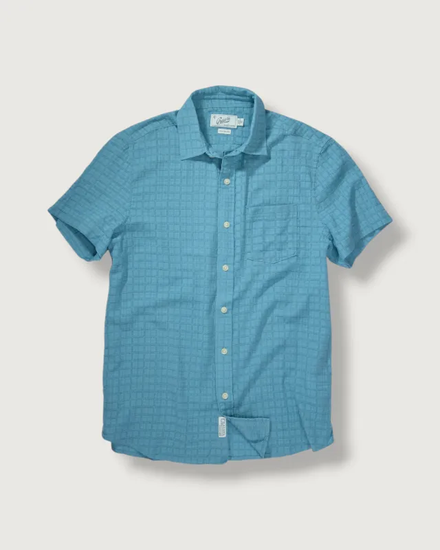 Bamboo Dobby Short Sleeve Shirt - Sea Angel made by Grayers