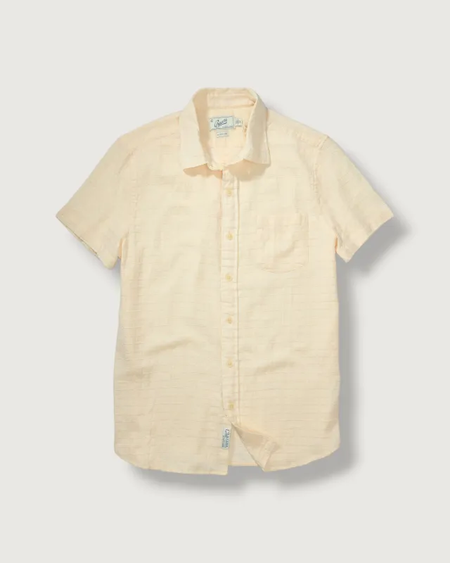 Bamboo Dobby Short Sleeve Shirt - Cloud Cream made by Grayers