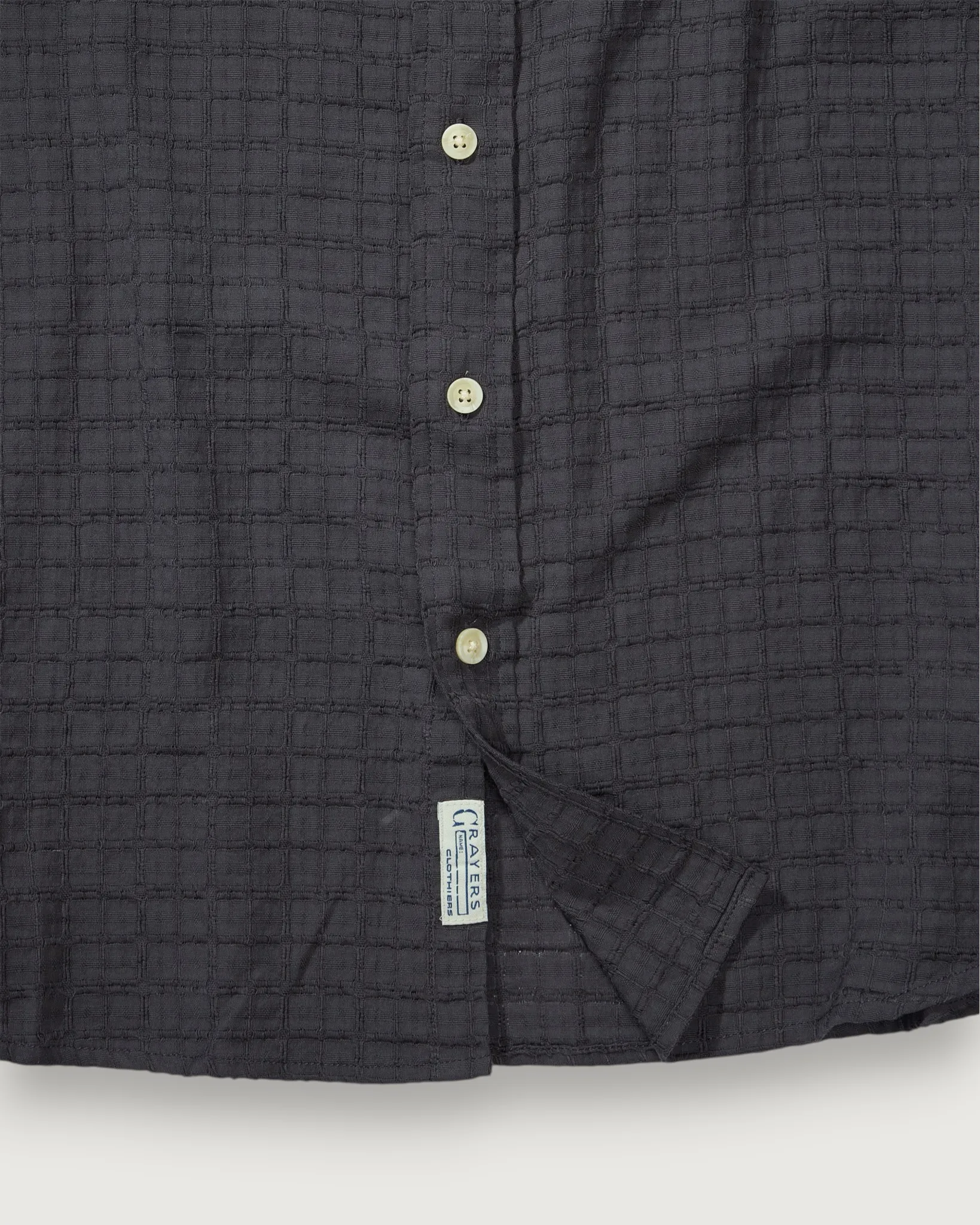Bamboo Dobby Short Sleeve Shirt - Washed Black sold by Grayers product image thumbnail 3