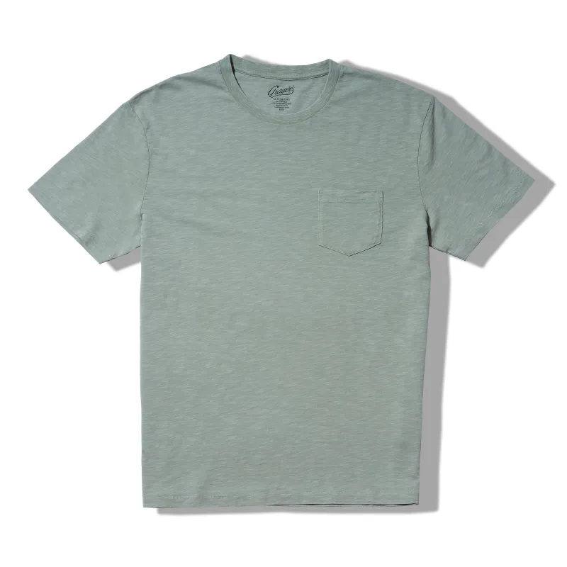 Sunwashed Pocket Tee - Basil made by Grayers
