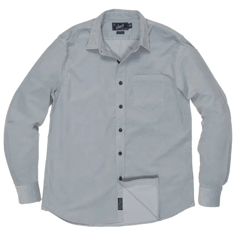 Sutherland Stretch Corduroy Shirt - Lunar Rock made by Grayers