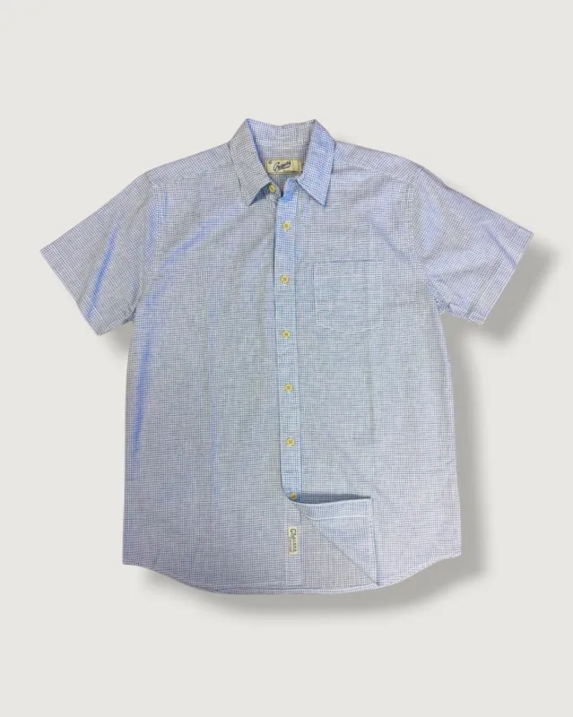 Gingham Short Sleeve Shirt SMP - Lt Blue Check made by Grayers