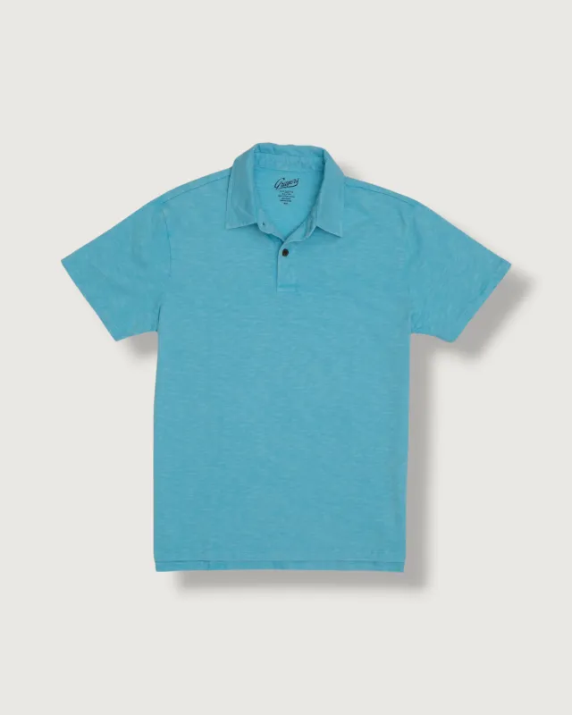 Sunwashed 2 Button Polo SMP - Milky Blue (Final Sale) made by Grayers