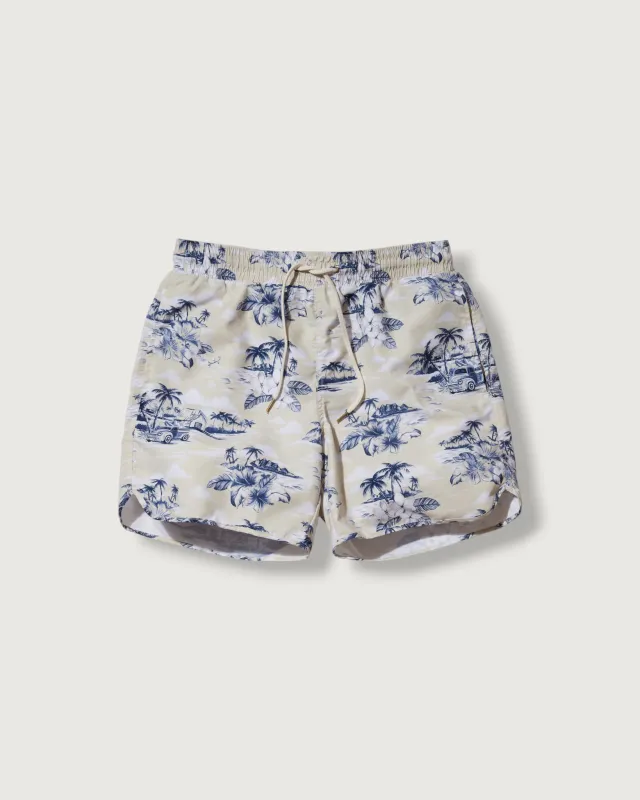 Eco Recycled Poly Swim Trunk 6" SMP - South Pacific (Final Sale)* made by Grayers