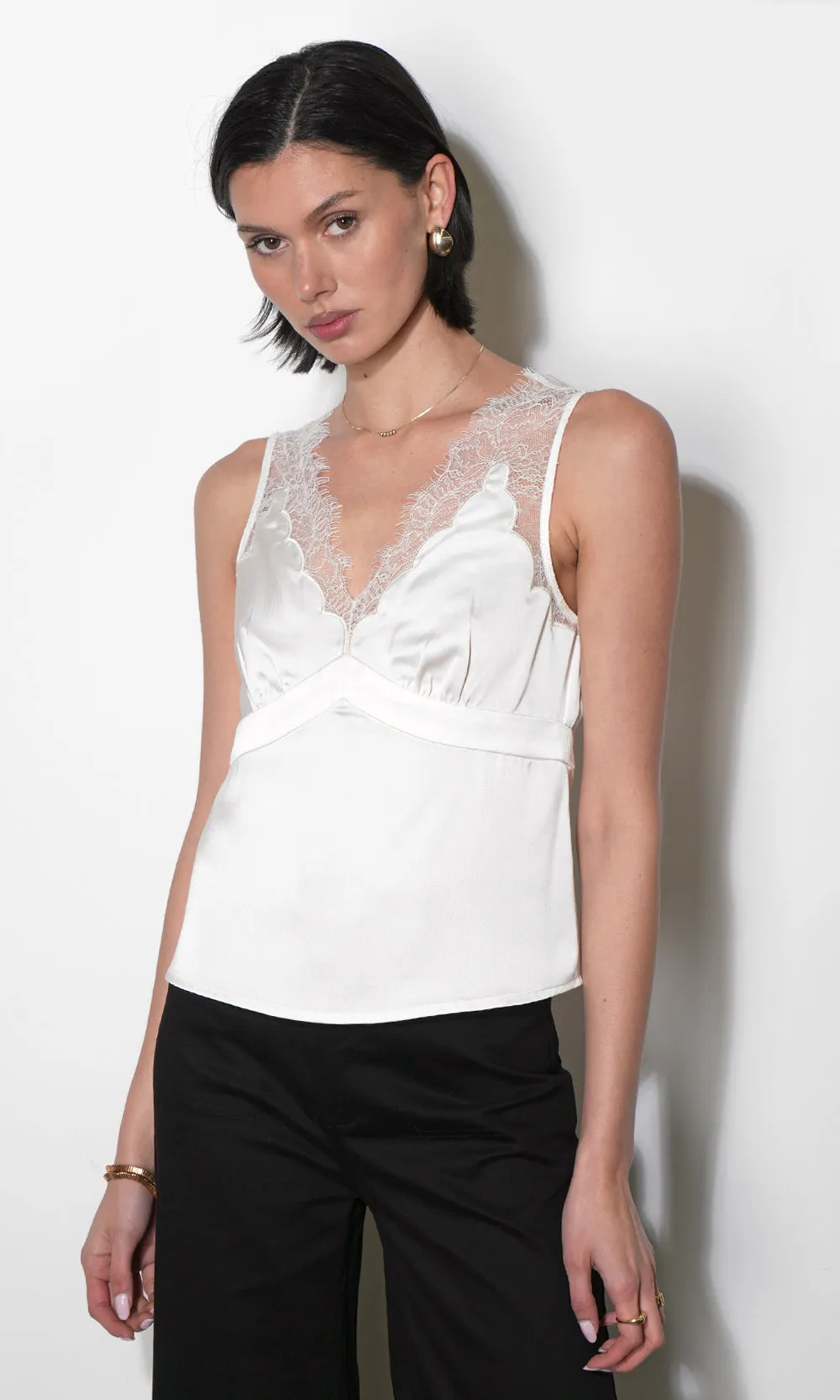 Isis Lace Detail Satin Cami sold by Greylin