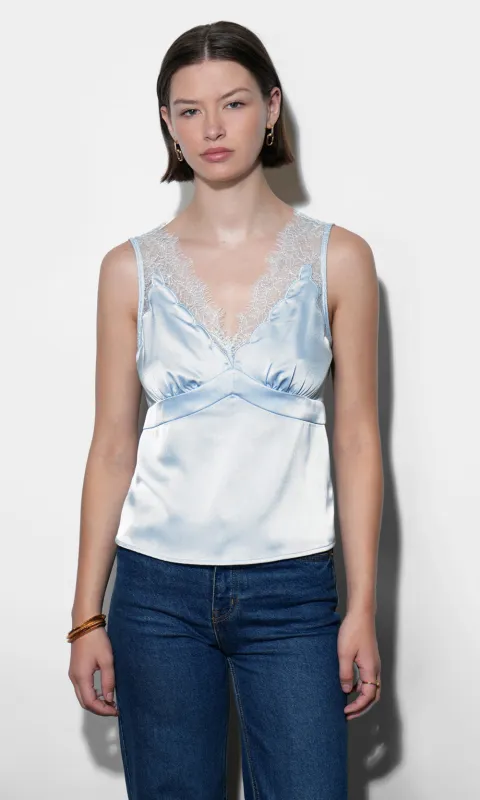 Isis Lace Detail Satin Cami sold by Greylin