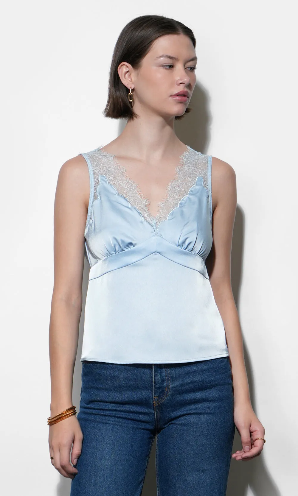Isis Lace Detail Satin Cami sold by Greylin product image thumbnail 4