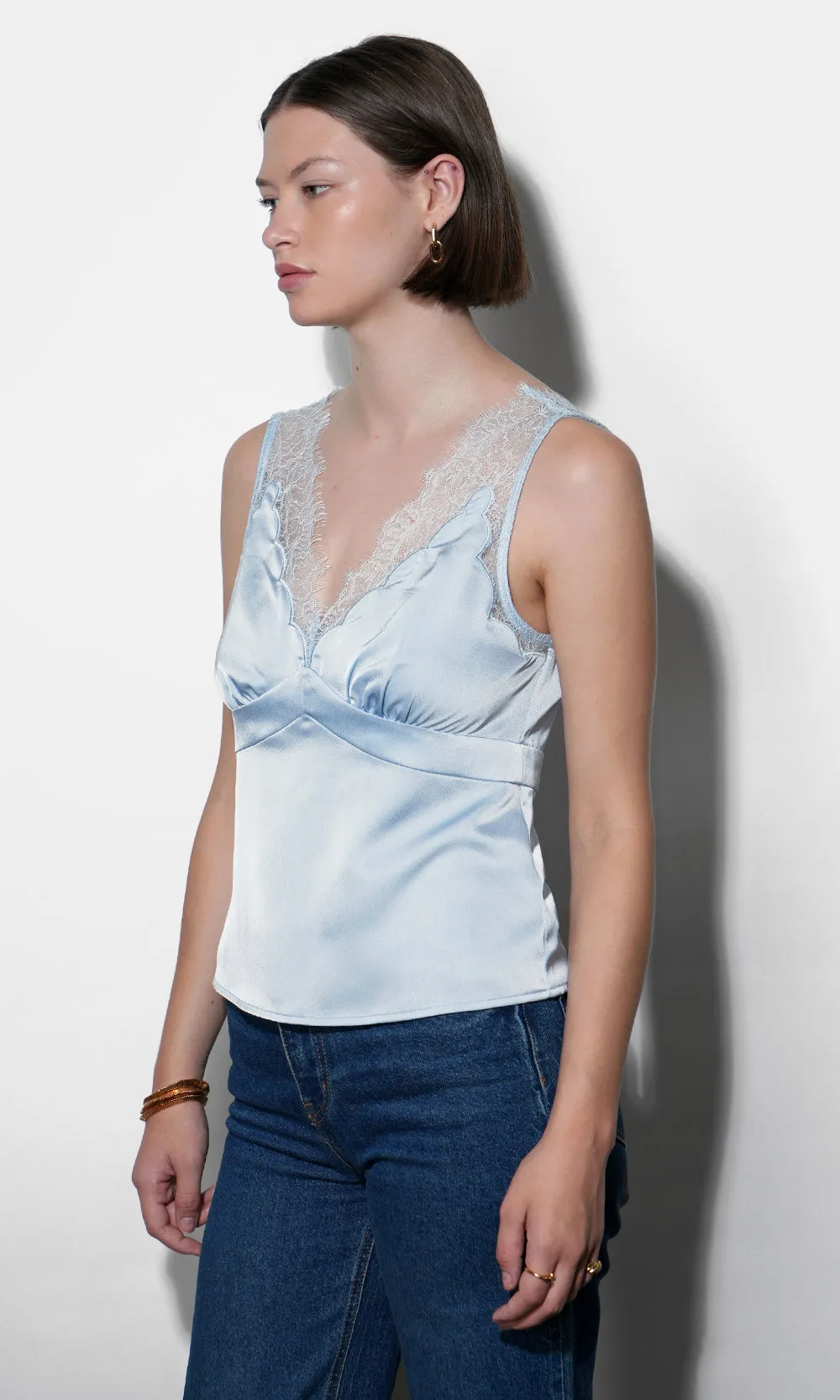 Isis Lace Detail Satin Cami sold by Greylin product image thumbnail 3