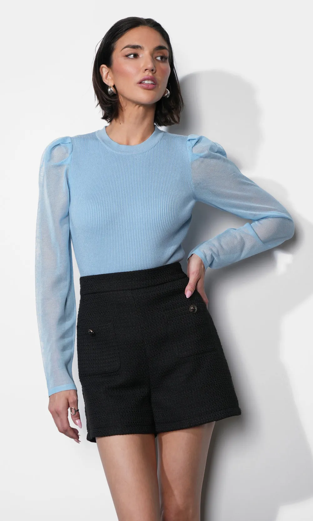 Honey Sheer Sleeve Sweater Top sold by Greylin product image thumbnail 3