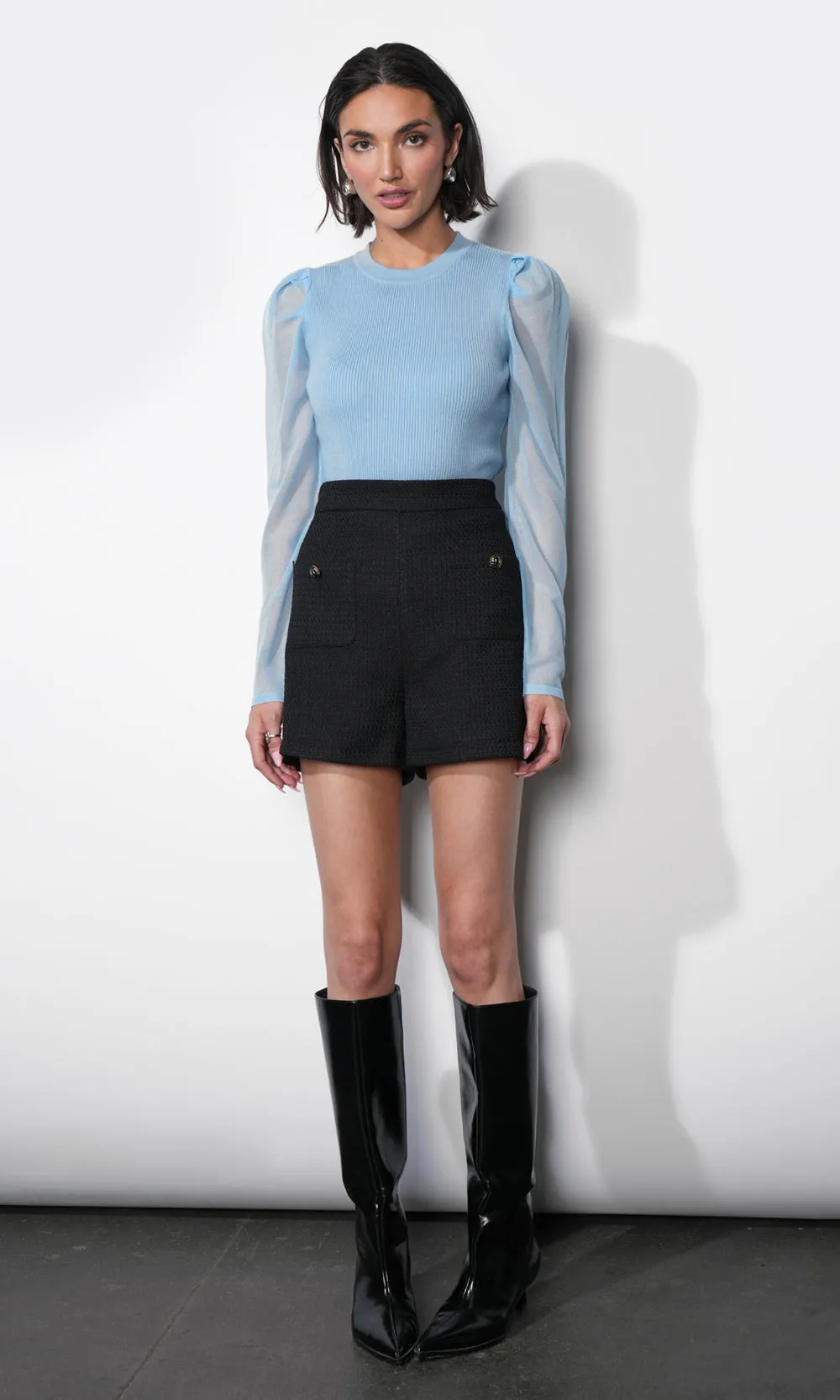 Honey Sheer Sleeve Sweater Top sold by Greylin product image thumbnail 5