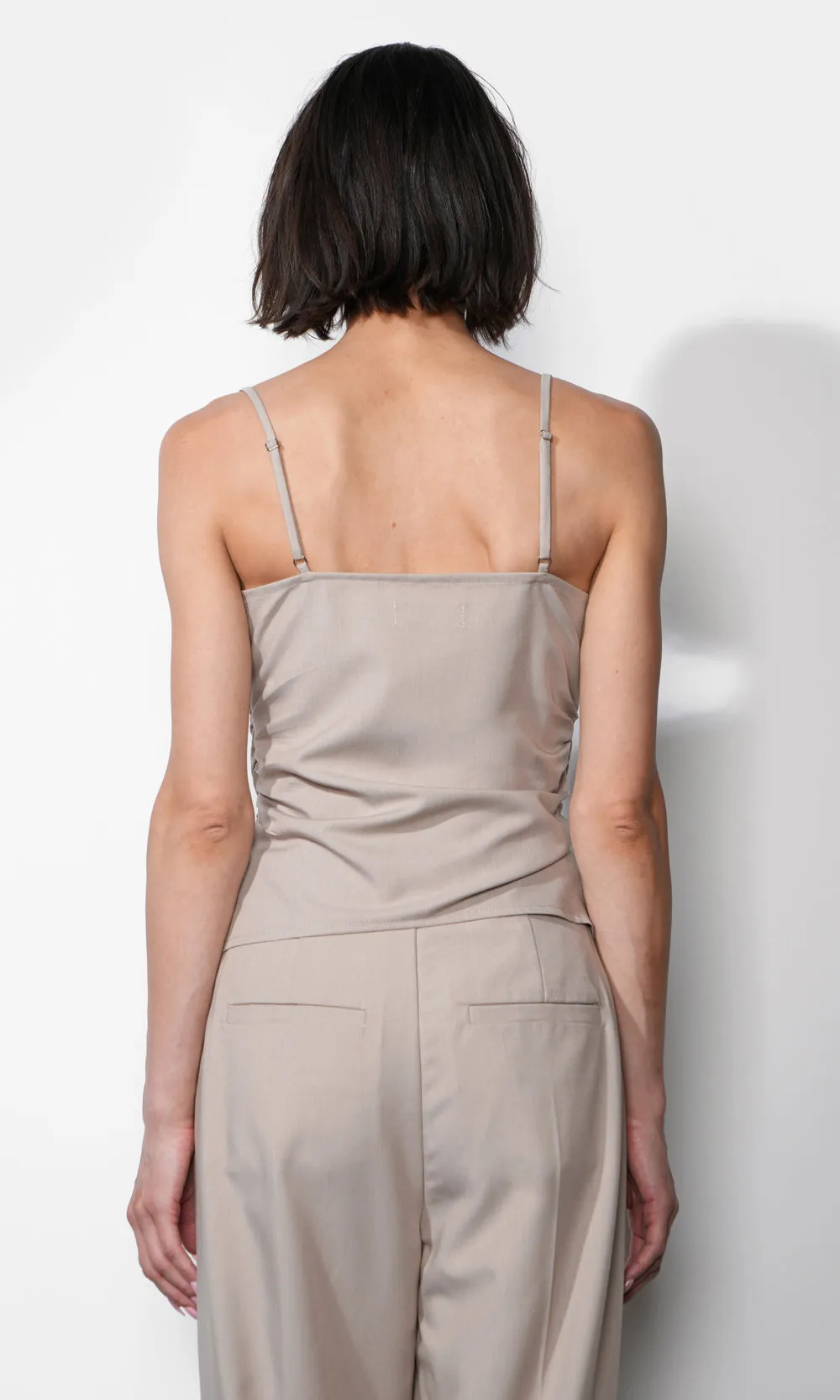 Acacia Fold Over Neck Cinched Waist Asymmetric Top sold by Greylin product image thumbnail 2