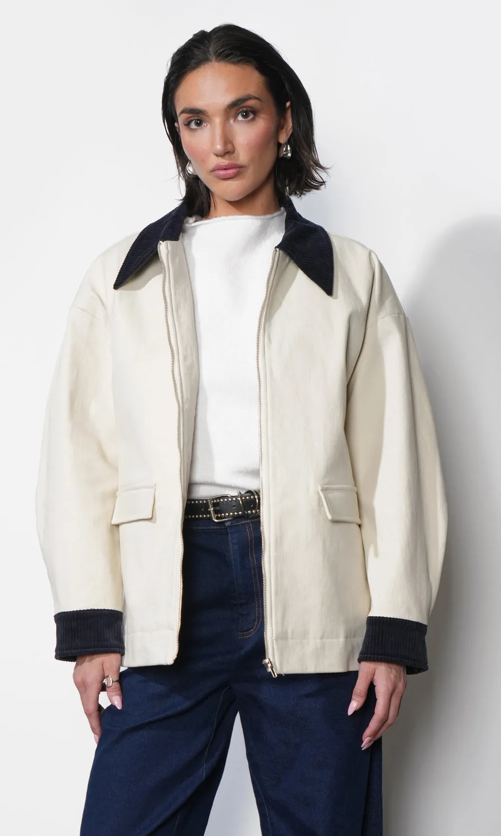 Samira Oversized Barn Jacket sold by Greylin