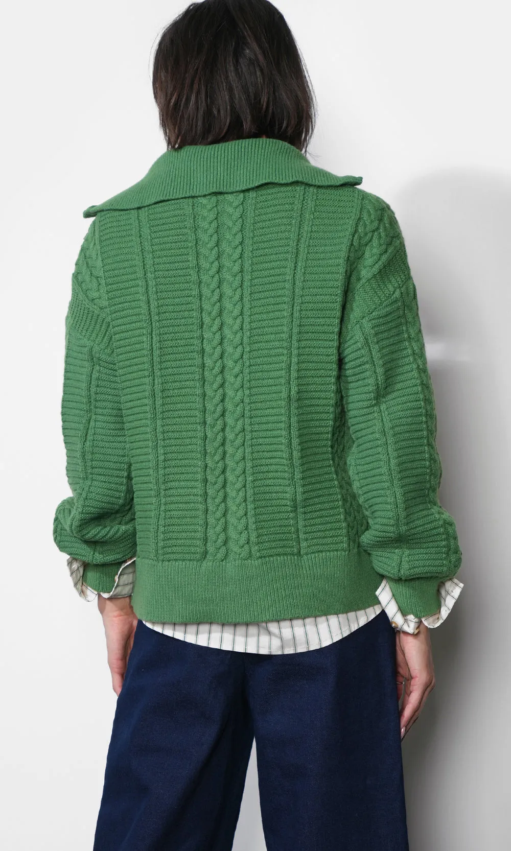 Mila Half Zip Up Cable Knit Sweater sold by Greylin product image thumbnail 3