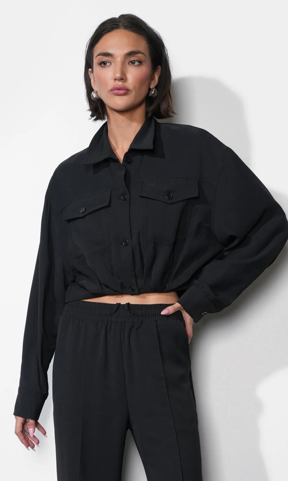Ina Button Up Cropped Shirt sold by Greylin product image thumbnail 5