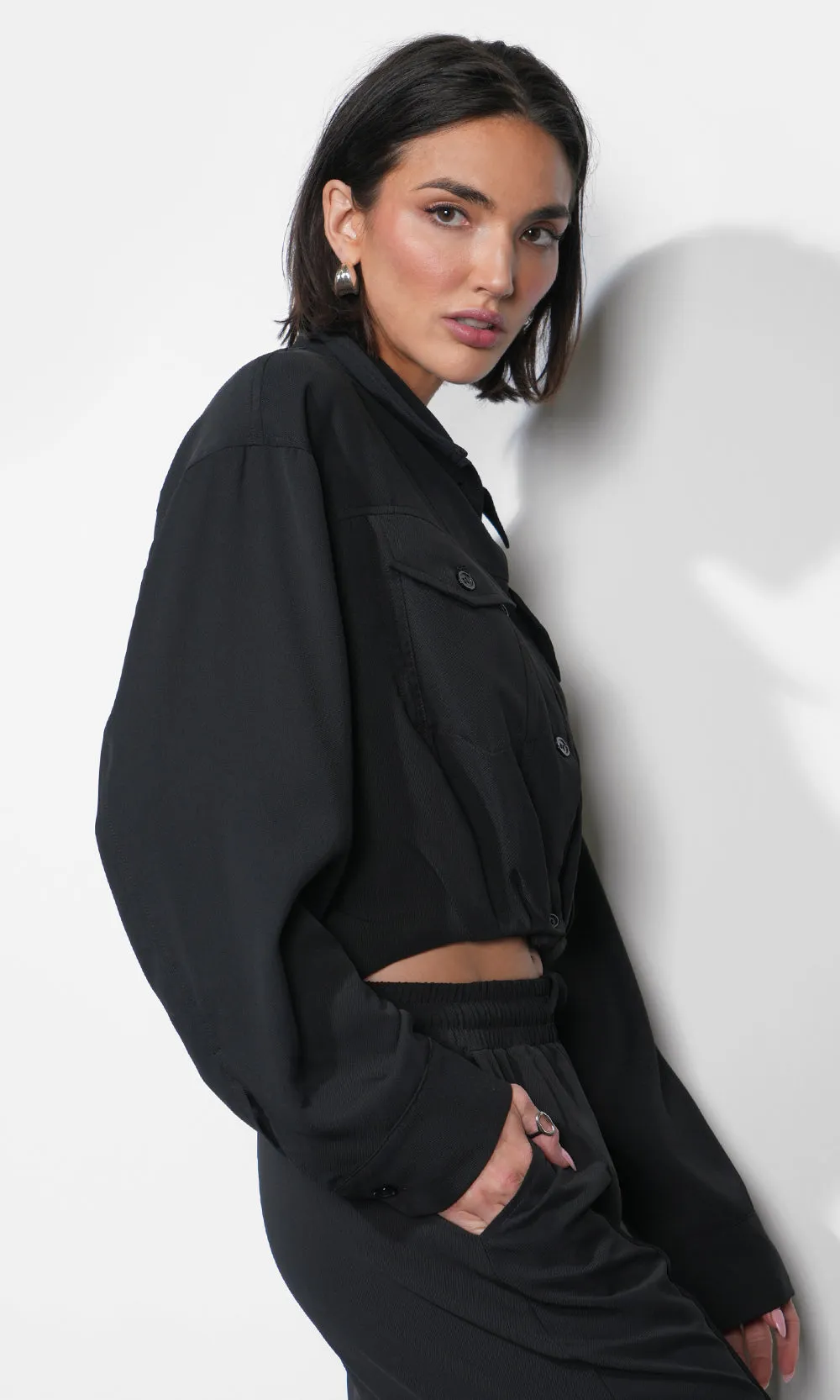 Ina Button Up Cropped Shirt sold by Greylin product image thumbnail 3