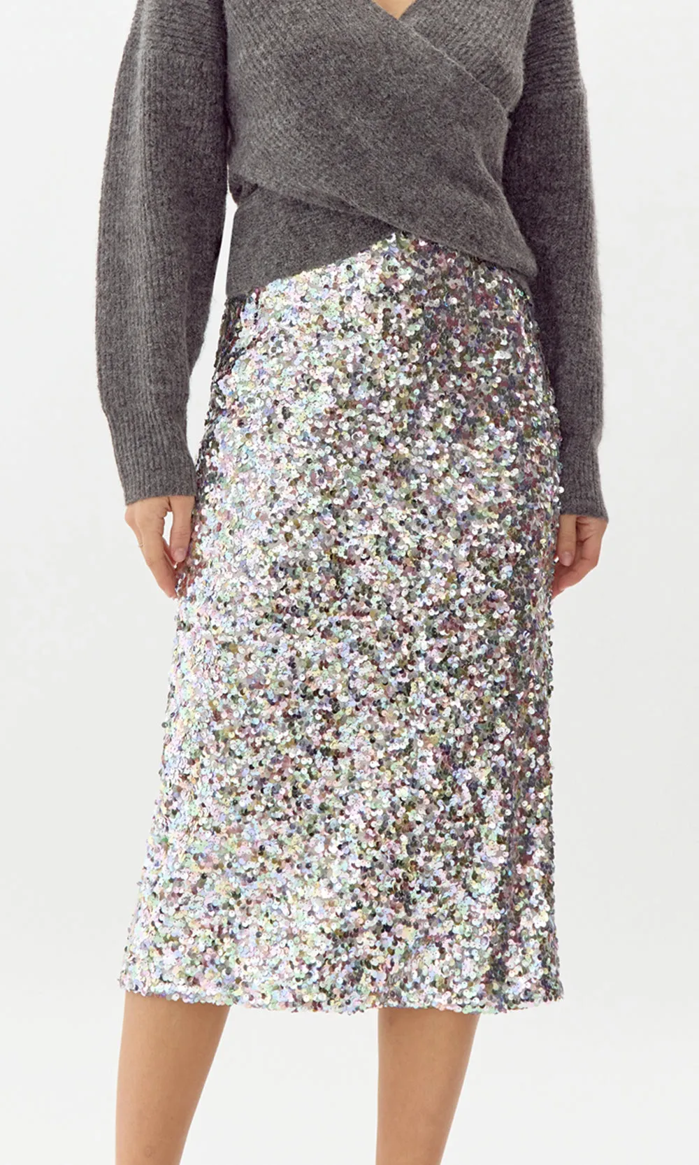 Lacey Sequins Midi Skirt sold by Greylin product image thumbnail 4