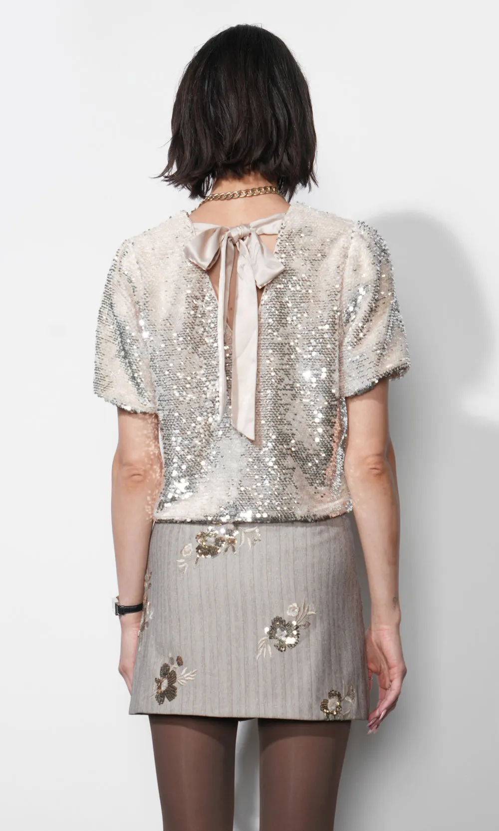 Grace Velvet Sequin Bubble Top sold by Greylin product image thumbnail 2