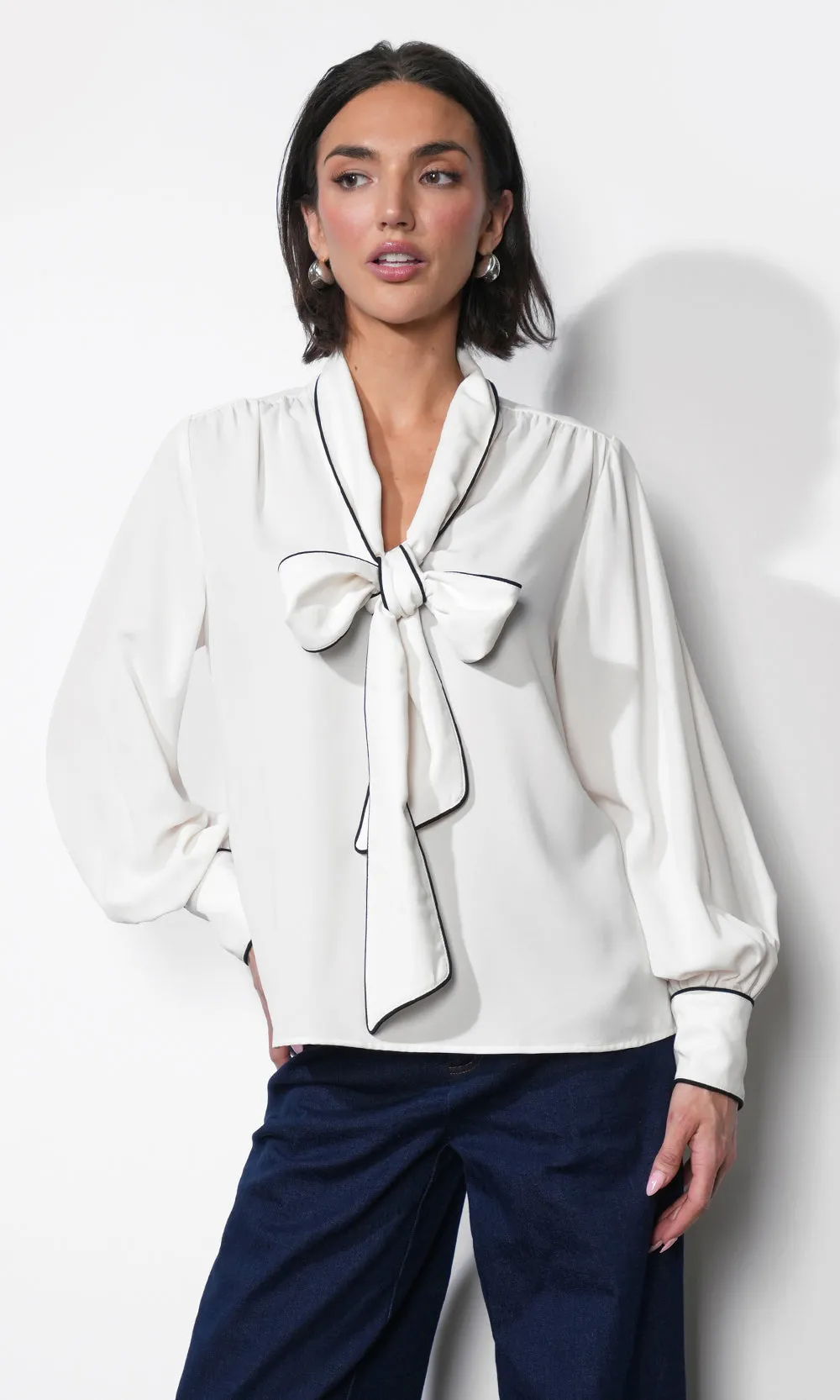 Shai Tie Neck Blouse sold by Greylin product image thumbnail 4