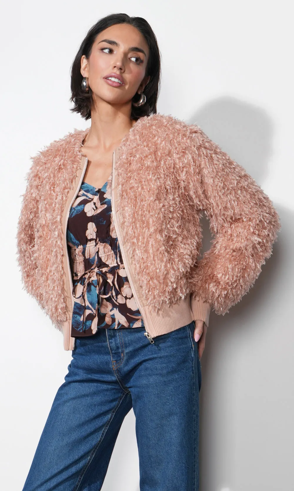 Imani Shaggy Rib Hem Jacket sold by Greylin product image thumbnail 4
