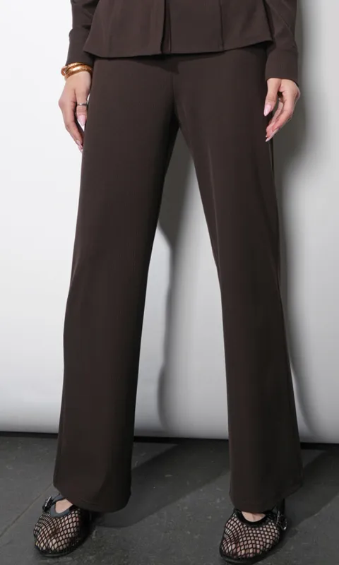 Quinn Rib Knit Pull Up Pant sold by Greylin