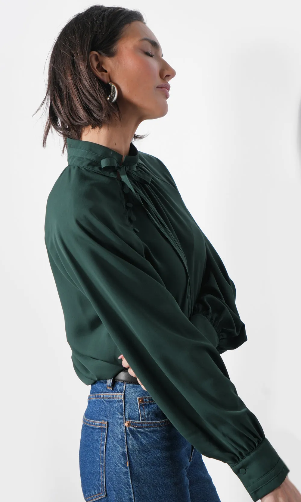 Liv Mock Neck Tie Blouse sold by Greylin product image thumbnail 2