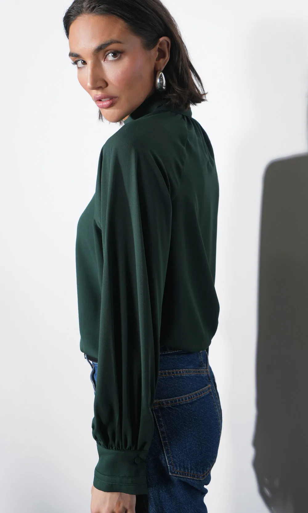 Liv Mock Neck Tie Blouse sold by Greylin product image thumbnail 3