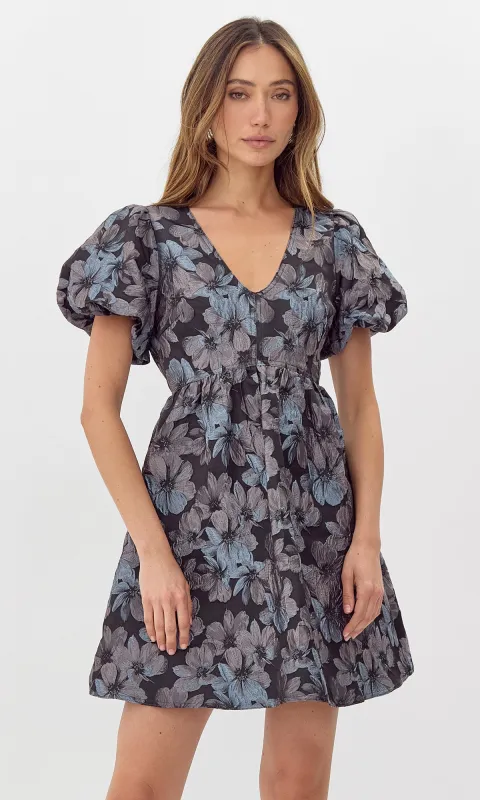 Briella Jacquard Mini Dress made by Greylin