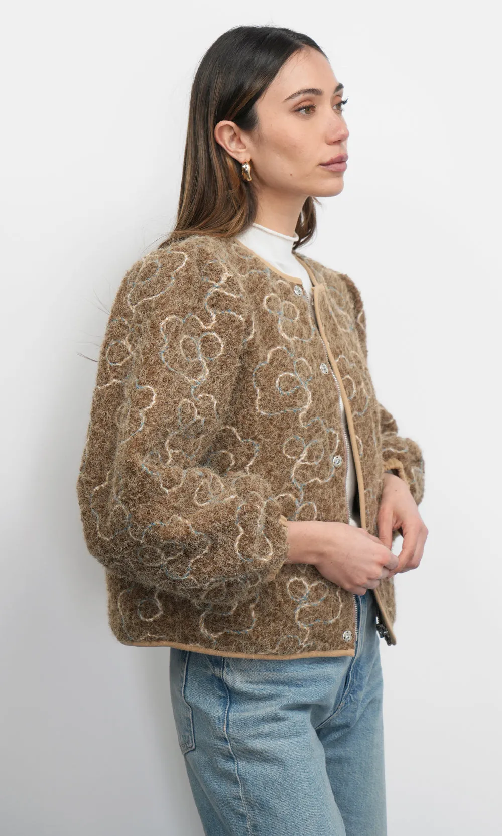 Harrison Embroidered Fuzzy Jacket sold by Greylin product image thumbnail 2