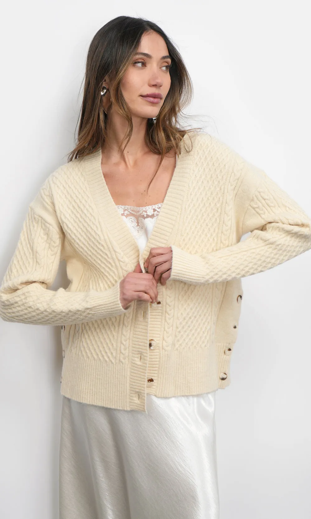 Vickie Cable Knit Oversized Cardigan sold by Greylin product image thumbnail 4