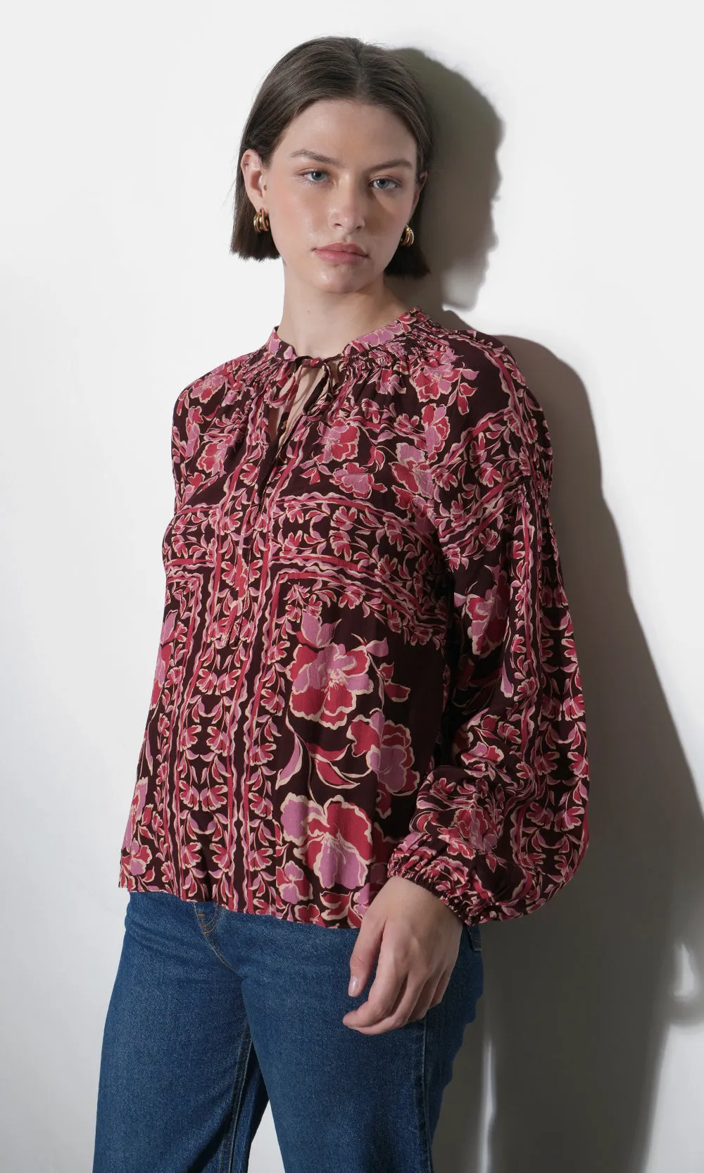 Hendrix Balloon Sleeve Blouse sold by Greylin product image thumbnail 2