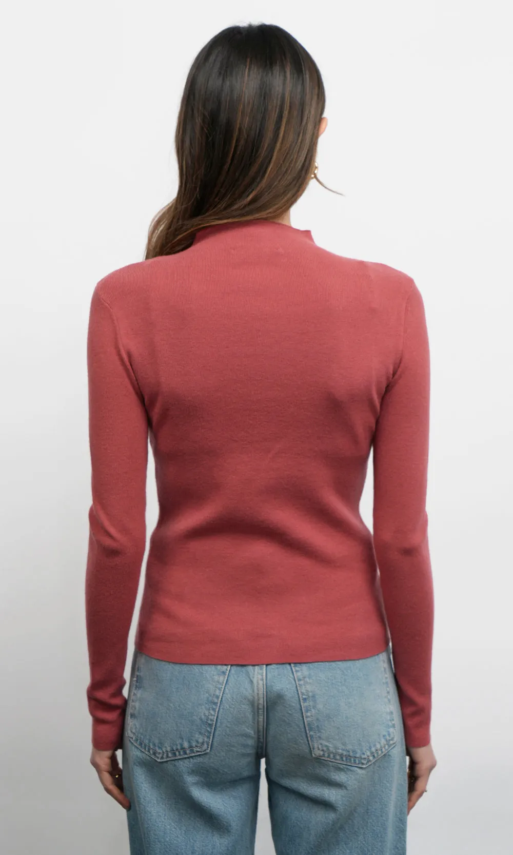 Bellamy Exposed Stitch Mock Neck Top sold by Greylin product image thumbnail 4