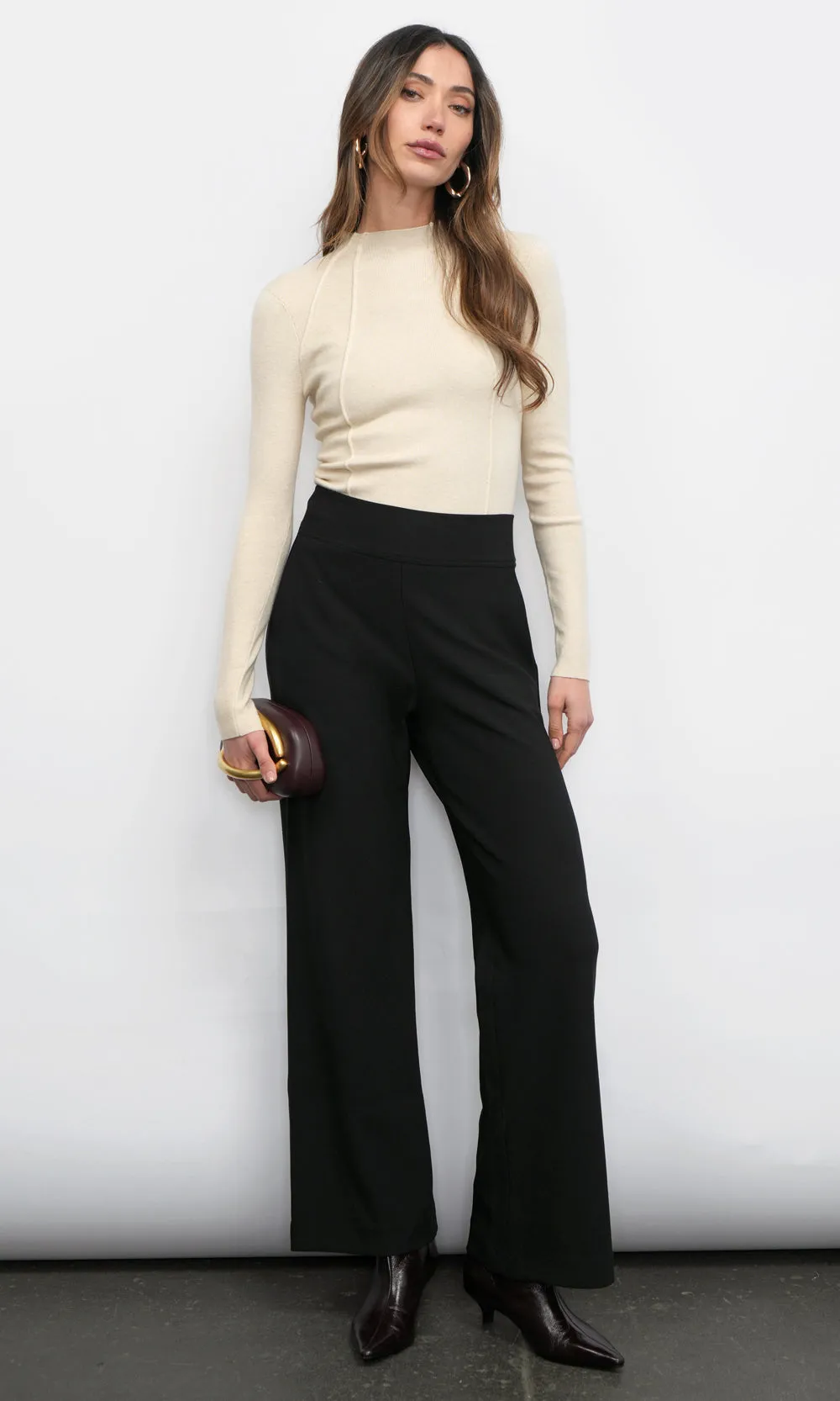 Bellamy Exposed Stitch Mock Neck Top sold by Greylin product image thumbnail 2