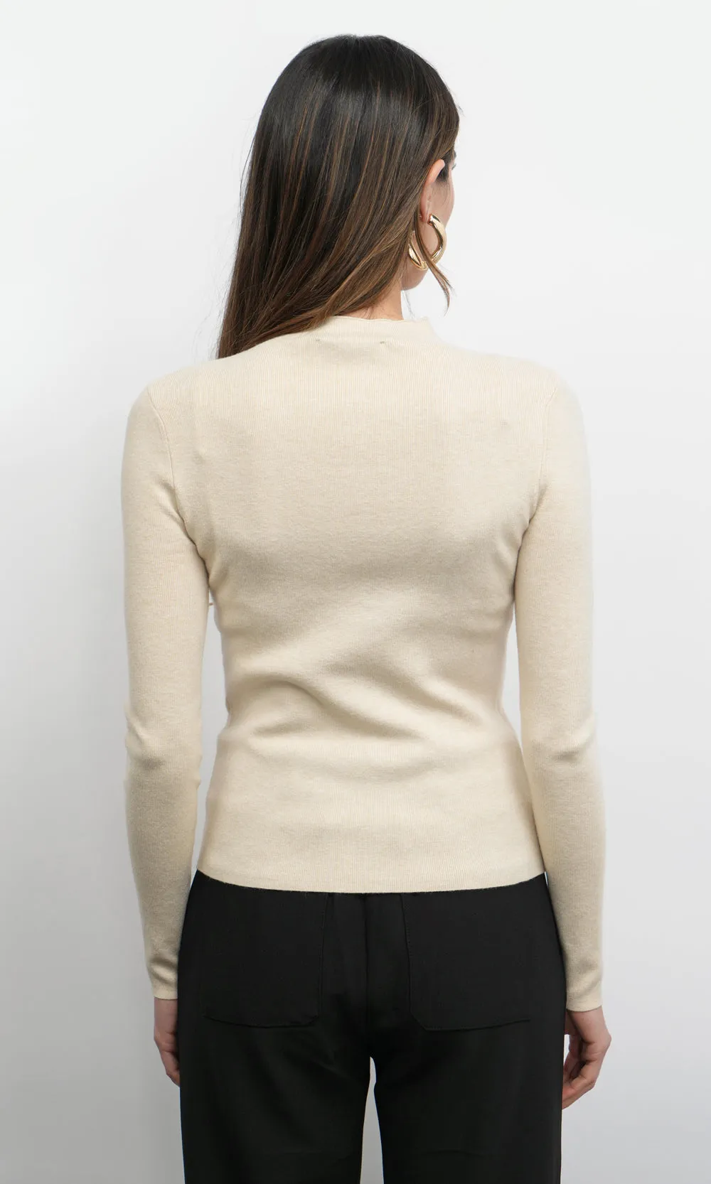 Bellamy Exposed Stitch Mock Neck Top sold by Greylin product image thumbnail 3