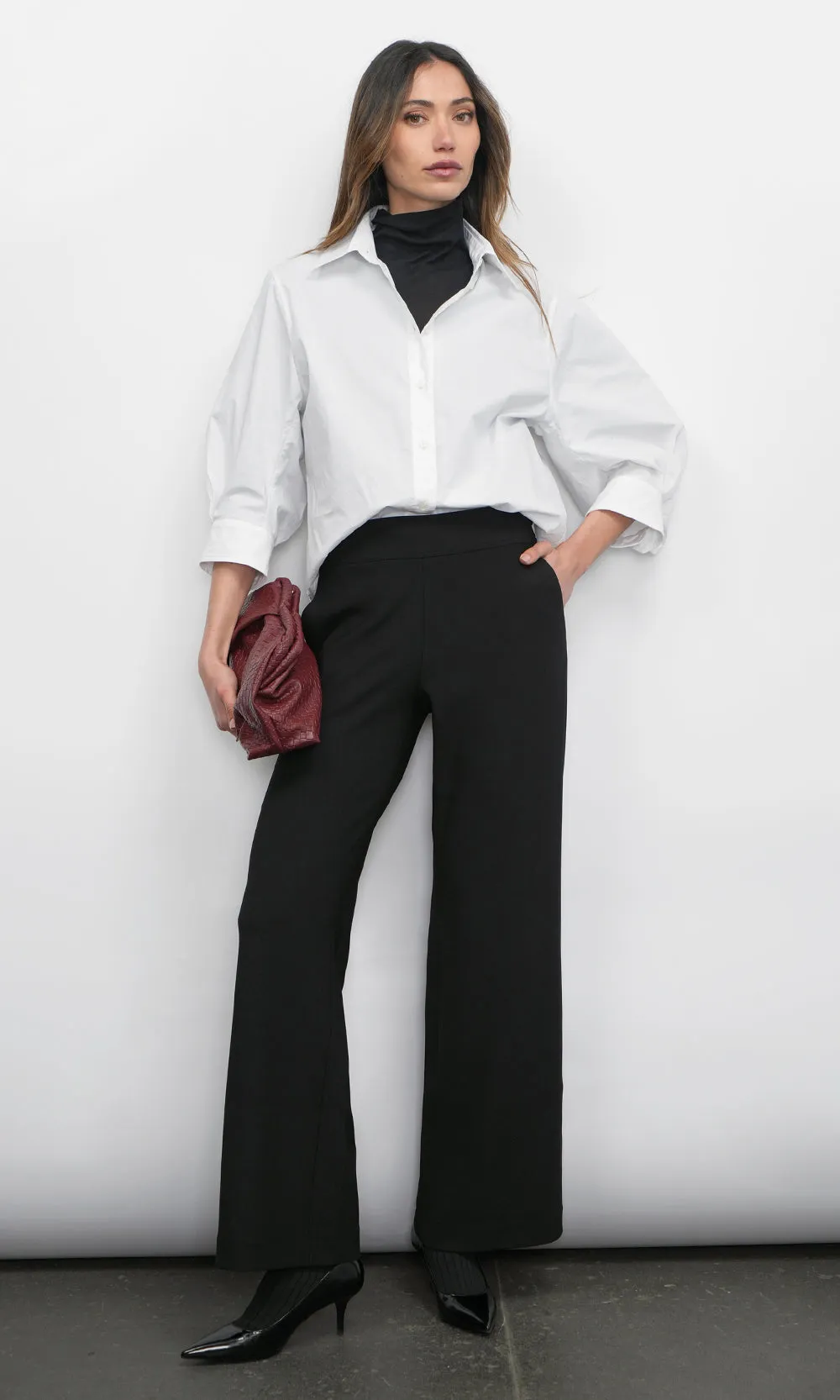 Thea Oversized Lantern Sleeve Button Down Shirt sold by Greylin product image thumbnail 5