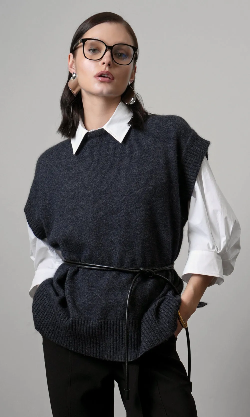 Jamie Oversized Open Back Vest sold by Greylin product image thumbnail 5